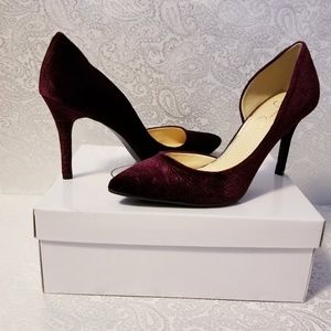 Jessica Simpson - Burgundy Suade Print Stiletto